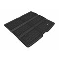 3D Mats Usa Direct Fit, Raised Edge, Black, Thermoplastic Rubber Of Carbon Fiber Texture, Non-Skid M1TL0371309